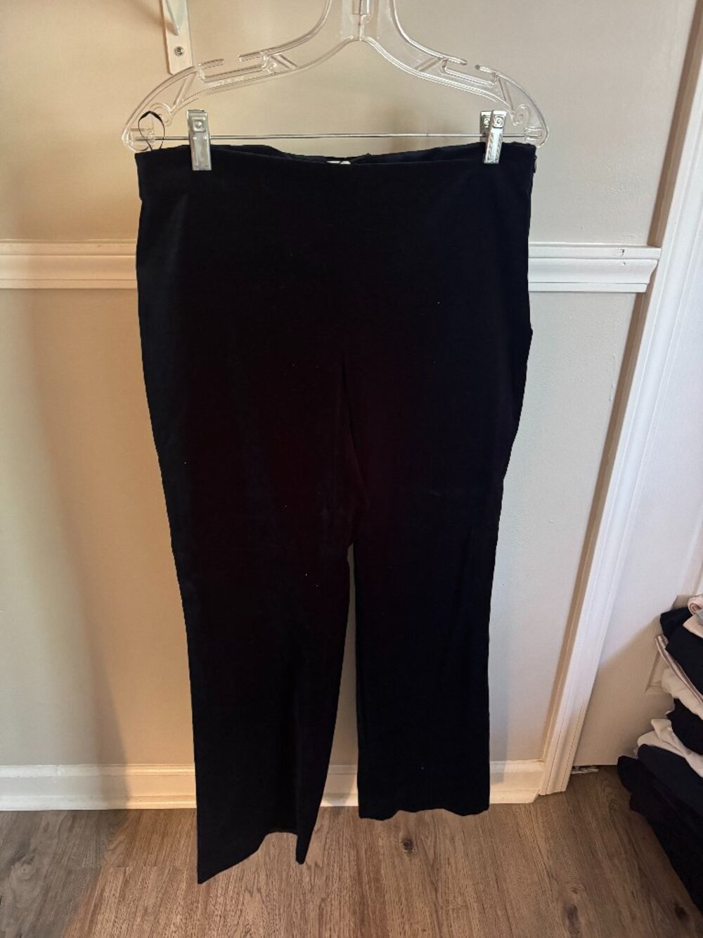 ZARA navy velvet pants